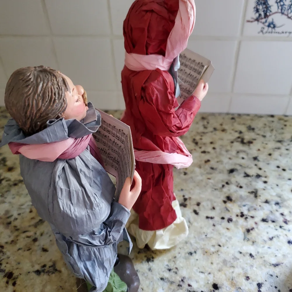 Christmas Carolers Paper Mache Set of 4